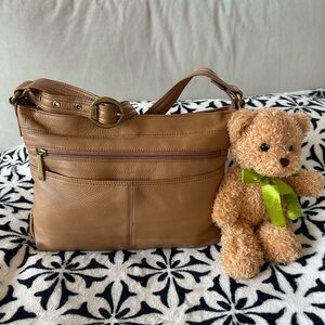 Tan Leather Shoulder Bag